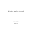 Physics 124 Lab Manual