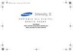 Samsung Intensity II User Manual