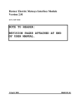 User manual for Metasys Interface Module