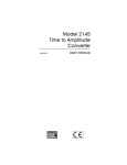 2145 Time to Amplitude Converter User`s Manual