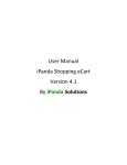 User Manual iPanda Shopping eCart Version 4.1 By iPanda Solutions