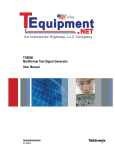 TG8000 Multiformat Test Signal Generator User Manual