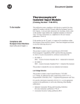 1746-6.16-DU1, Thermocouple/mV Isolated Input Module Document