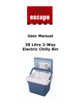 User Manual 28 Litre 2-Way Electric Chilly Bin