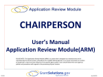 User`s Manual Application Review Module(ARM)