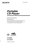 Portable CD Player - Manuals, Specs & Warranty