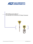 PDA Software User`s Manual For Use with FCI`s ST50 and ST75