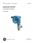 DewPro ® MMY30 Trace Moisture Transmitter User`s Manual