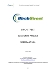 BirchStreet Accounts Payable User Manual
