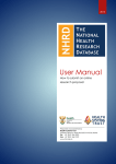User Manual - National Health Research Database