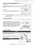 6. install the hood 5. install the adapter/damper (cont`d) 7. connect