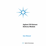 Agilent 218 Solvent Delivery Module