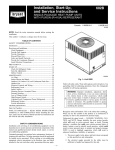 Installation, Start-Up, and Service Instructions