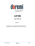 LE100 User Manual