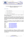 User manual for filling the application form
