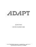 ADAPT-PT 2012 GETTING STARTED GUIDE