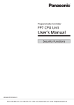 FP7 CPU Unit User`s Manual (Security Functions)