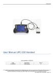 User Manual UPC-100 Handset