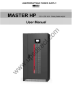 UNINTERRUPTIBLE POWER SUPPLY User Manual