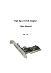 High Speed USB Adapter User Manual