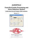 AUDIOPHILE Configuration Software User`s Manual