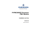 PrPMC8005E Processor PMC Module Installation and Use