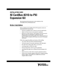 NI CardBus-8310-to-PXI Expansion Kit Installation Guide