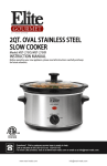 2QT. OVAL STAINLESS STEEL SLOW COOKER