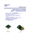 USER MANUAL & DATASHEET SME29X – Serial Ethernet Family