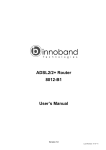 ADSL2/2+ Router 8012-B1 User`s Manual