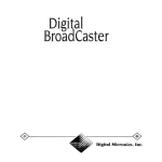 Digital BroadCaster™ User`s Manual