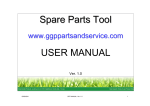 Spare Parts Tool USER MANUAL