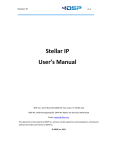 Stellar IP User`s Manual - 4DSP LLC | Data Acquisition and Signal