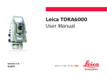 Leica TDRA6000 User Manual