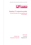 Speaking TV programme guides - Would they help