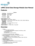 uMMC Serial Data Storage Module User Manual Features Overview