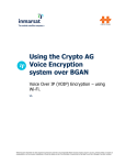 Using the Crypto AG Voice Encryption system over BGAN