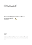 RecoveryVault Express Client User Manual
