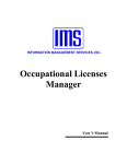 Occupational Licenses Manual