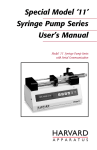 `11` Syringe Pump Series User`s Manual