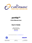 portUp 8-Port Ethernet Card User`s Guide