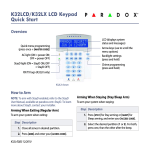 K32LCD/K32LX LCD Keypad: Quick Start