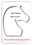 User manual Water