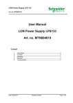 User Manual LON Power Supply LPS133 Art. no
