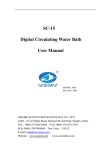 SC-15 Digital Circulating Water Bath User Manual