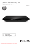 Philips BDP2180 User Guide Manual