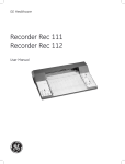 Recorder Rec 111 Recorder Rec 112 Recorder Rec 111 Recorder