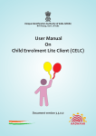 User Manual On Child Enrolment Lite Client (CELC)