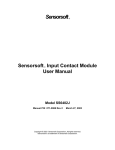 Sensorsoft Input Contact Module User Manual for SS6402J
