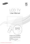 Samsung LE-37D551 user manual Tv User Guide Manual Operating